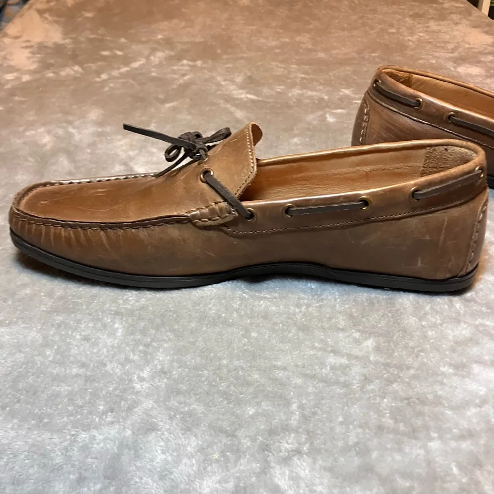 GBX Henley Men's‎ Tan Leather Boat Shoes Moccasins Loafers Driving Old Money